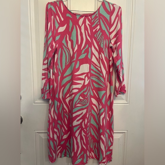 Lilly Pulitzer Ophelia Swing Dress Size Medium in Pink Papaya - Picture 2 of 7
